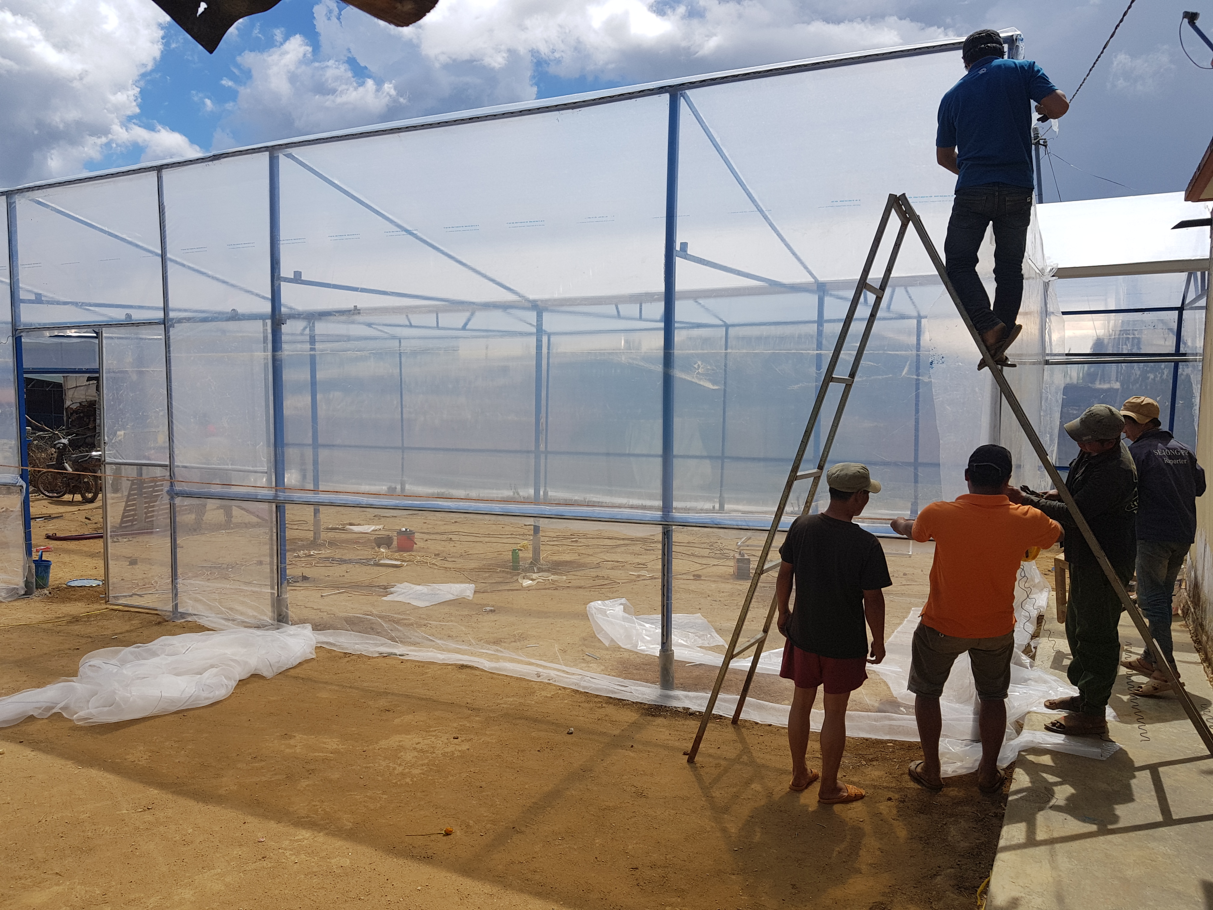 Construction of the first greenhouse